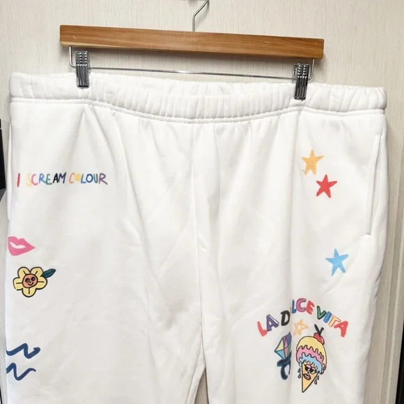 NWT The Mayfair Group x @iscreamcolour Somebody Loves You Sweatpants, Size XXL - Picture 3 of 11